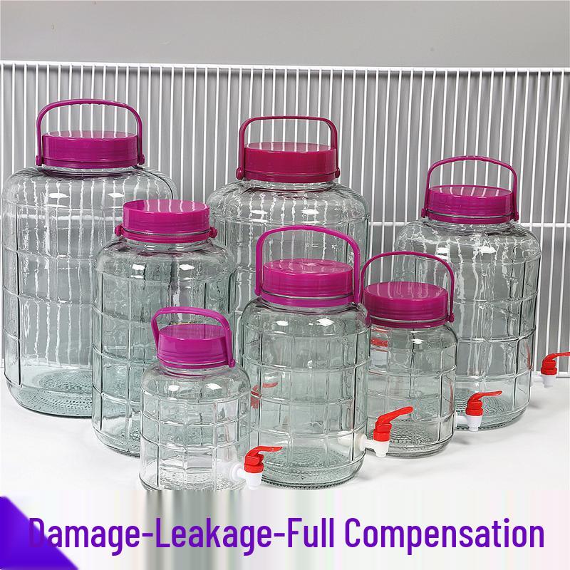 Sparkling Wine Glass Jar - Large Mouth Household Container, Perfect for Pickling, Kimchi, and Sealed Storage