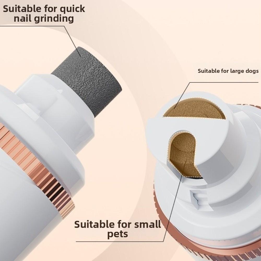 Low Noise Electric Dog Hair Trimmer Powerful Motor Professional Cat Nail Clipper Dual-Head Design USB Charging Pet Grooming Tool