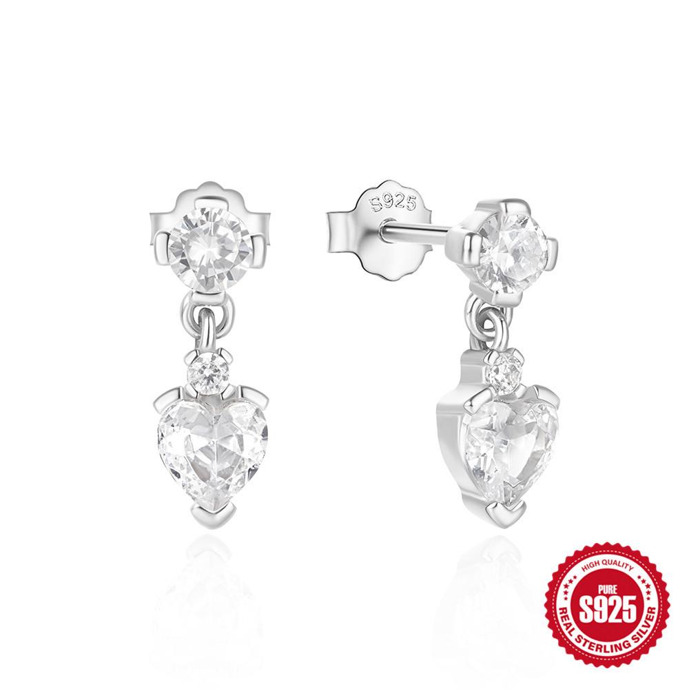 

Серьги-гвоздики S925 Silver Temperament Simple Retro Sweet Water Drop, элегантные, изысканные, женские украшения 925 Silver