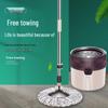 Stainless Steel Rotating Mop with Easy Lift Bucket and Hands-Free Wash