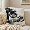 Miniature Schnauzer Pillow Cute Bearded Dog Cushion Cushion Cover Pillowcase Anti-Dustmite Living Room Sofa Decor Cushion Room