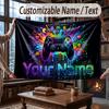 Game Controller Theme Throw Blanket Custom Name Text Personalized Blanket Soft Cozy Blanket for Home Sofa Bed