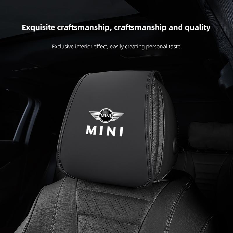 Ensemble de Housses de Protection en Cuir pour Appui-tête de Voiture Sièges Avant Arrière pour Mini Cooper JCW Works F54 F55 F56 F57 F60 R50 R52 R53 R55 svkjb33