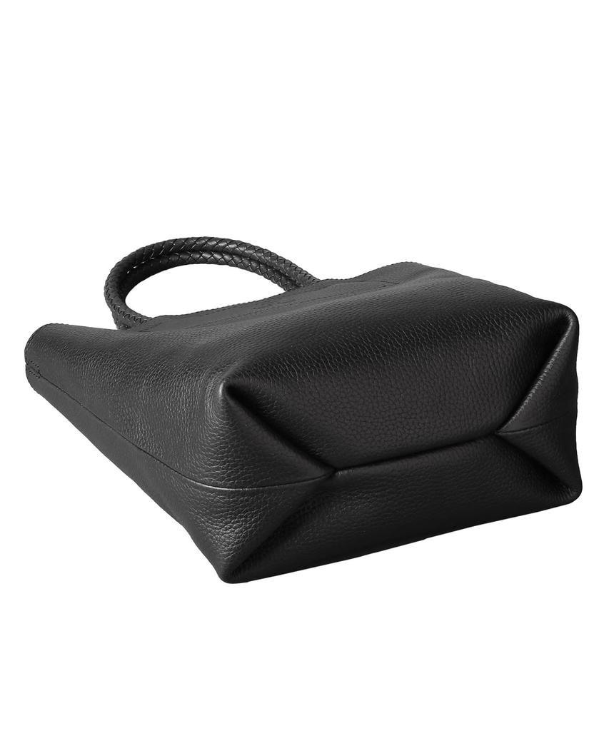 Hirofu Tote Bag Leather Tote Genuine Leather Black 01 [Chesta] Bag, Medium, (Product Number P25-30008) P2530008, Women's, (019)