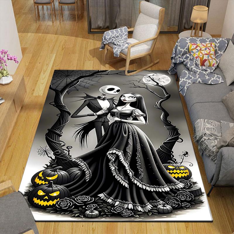 1Pc Nightmare Before Christmas Rug, Office Carpet Indoor Outdoor Doormat, Non-Slip Soft, Living Room, Christmas Halloween Gift. M928476