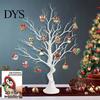 Cute Cartoon Tree Hanging Tags 15/30 Pcs Wooden Christmas Ornaments Set, Santa Reindeer Snowman Lightweight Wood Decorations, Handpainted for