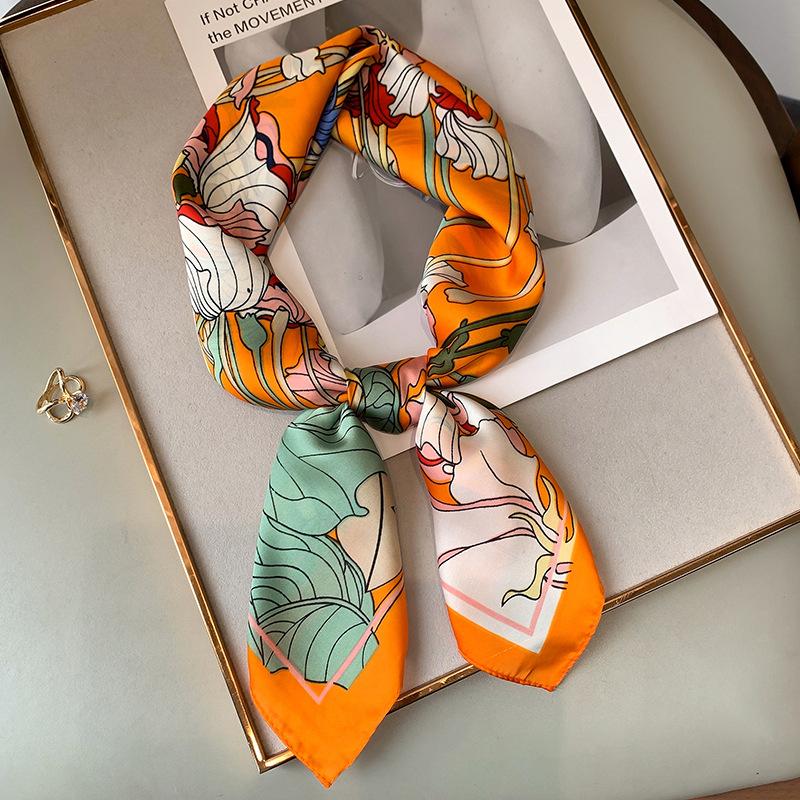 

2204 Новый модный маленький квадратный шарф для тепла весной и осенью, солнцезащитный крем, шаль, шарф двойного назначения, профессиональный шарф, платок на голову 70*70cm