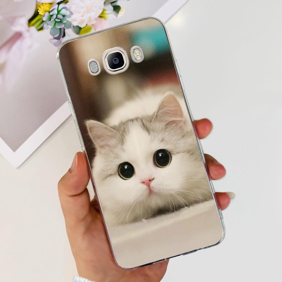 For Funda Samsung Galaxy J5 2016 Phone Case Cute Cat Dinosaur Soft Silicone Cases For Samsung J5 2016 J510 Back Cover Bumper