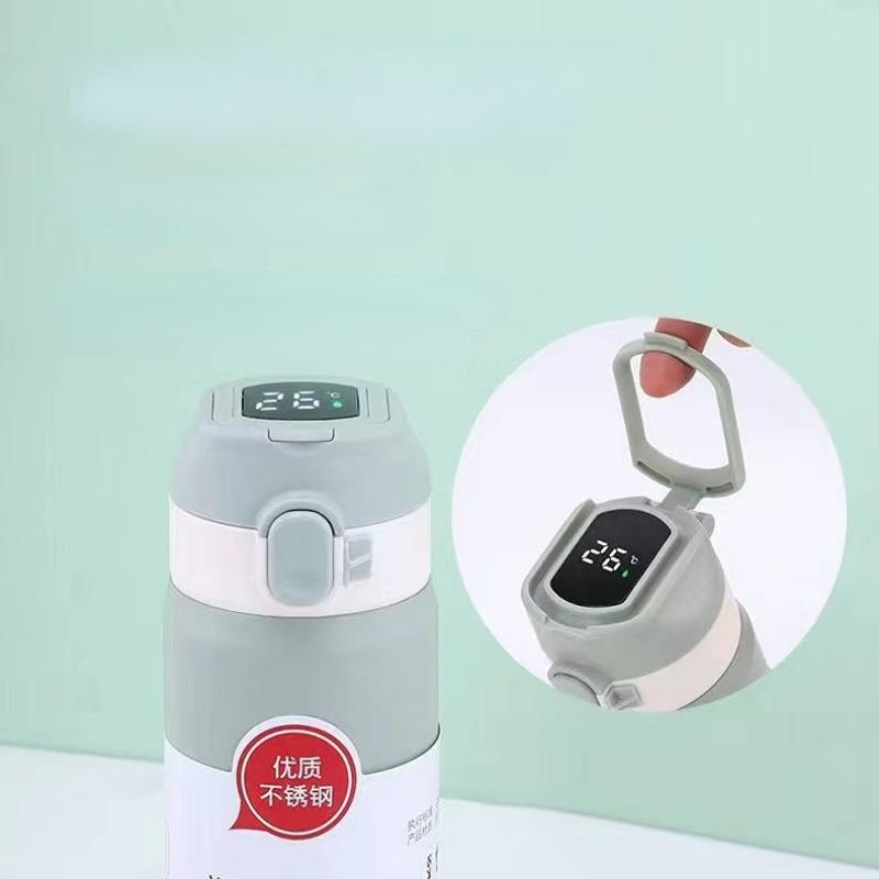 Portable Insulation Cup Intelligence 400ml Vacuum Flasks Portable Stainless Steel Thermos Cup Water Bottle Travel Tea Mug Office Thermos Cup