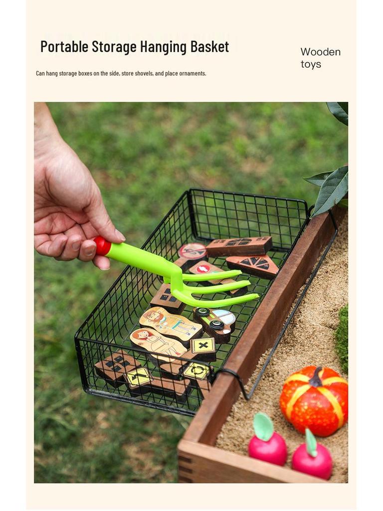 Kids' Wooden Sandbox and Water Play Outdoor Toys