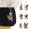 Middle Finger Posture Puppy Keychain 3D Dog Design Key Chain Backpack Cool Puppy Decoration Bag Accessories