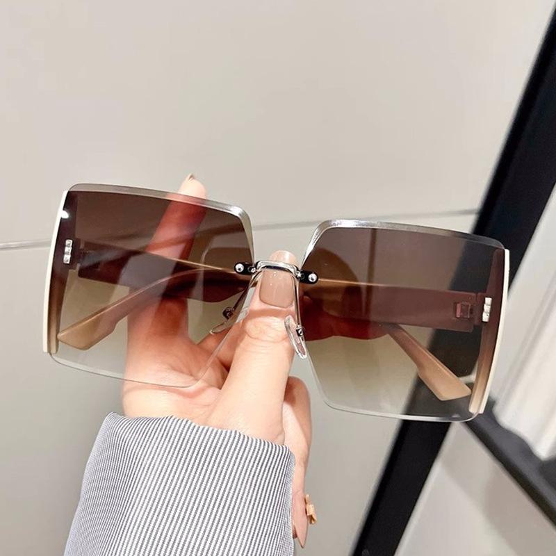 New Borderless Square Sunglasses Women'S Brand Designer Fashion Sun Glasses Women Outdoor Travel Eyewear Uv400