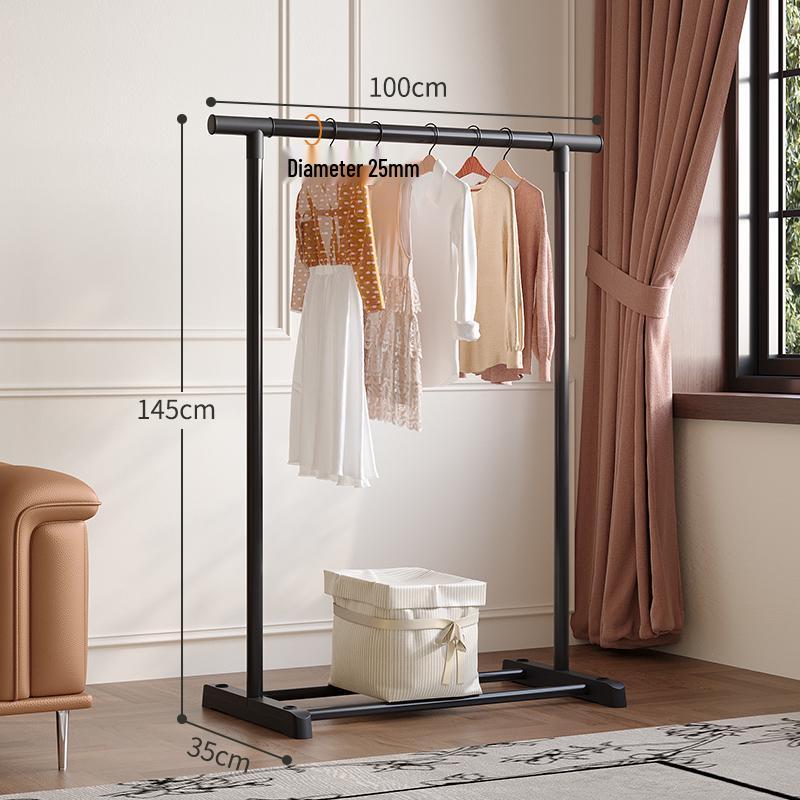 Multifunctional Floor Coat and Clothes Drying Rack for Bedroom, Balcony, or Dorm.