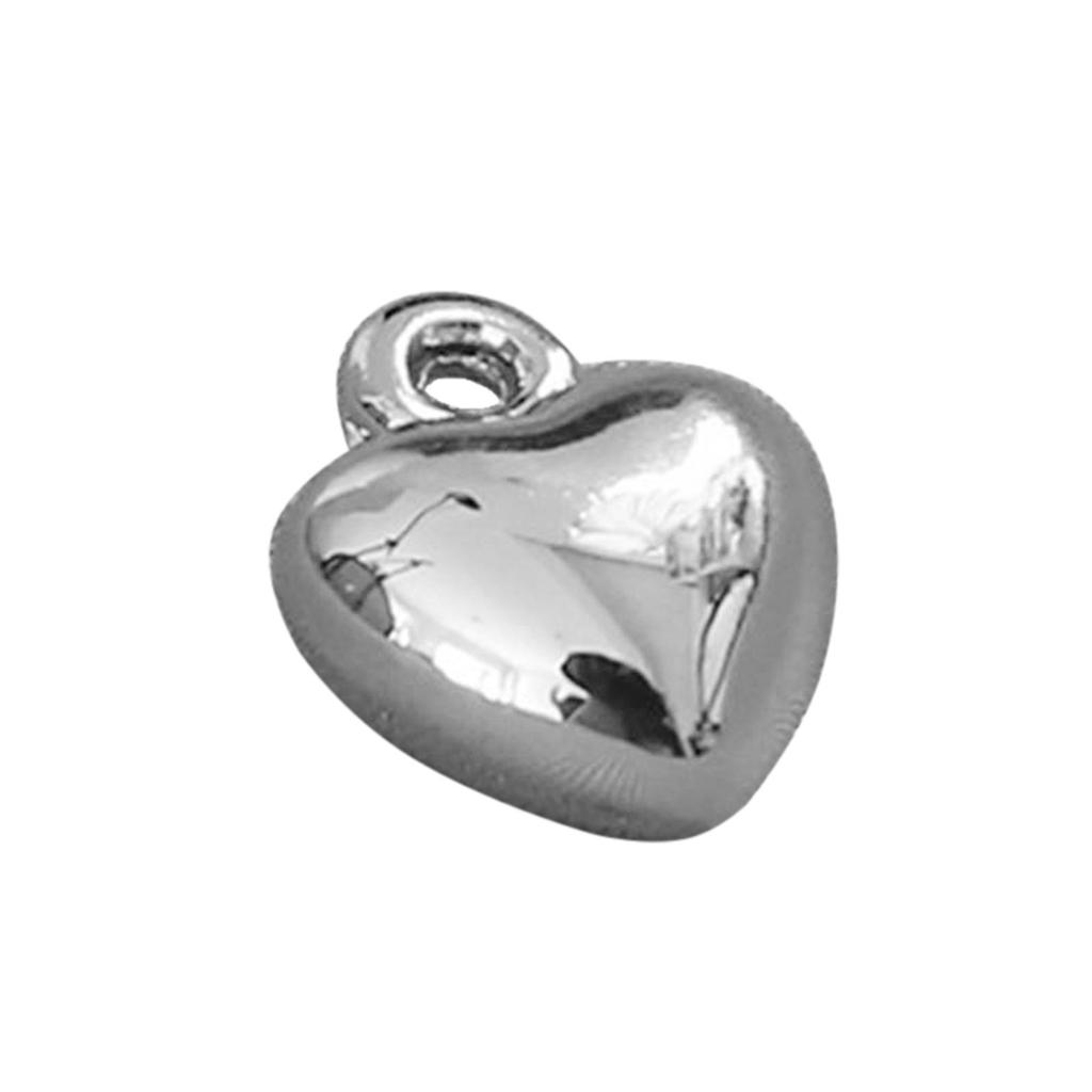 Solid-Ball Pendant 3D Puffy Heart Pendant Charms,DIY-Jewelry Making Supplies