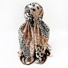 Leopard Printed Square Scarf Imitation Satin Silk Hip Hop Head Scarf Fashion Handkerchief  Women