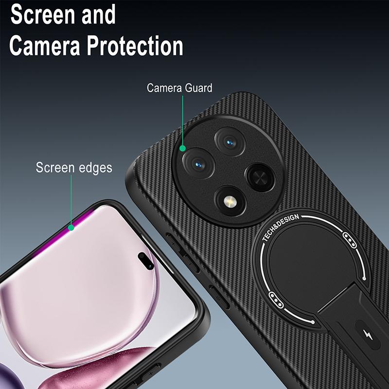 For Magic 7 Lite Ultra-Thin Folding Stand Magnetic Phone Case For Honor Magic 7 Lite Solid Color Silicone Shockproof Cover funda
