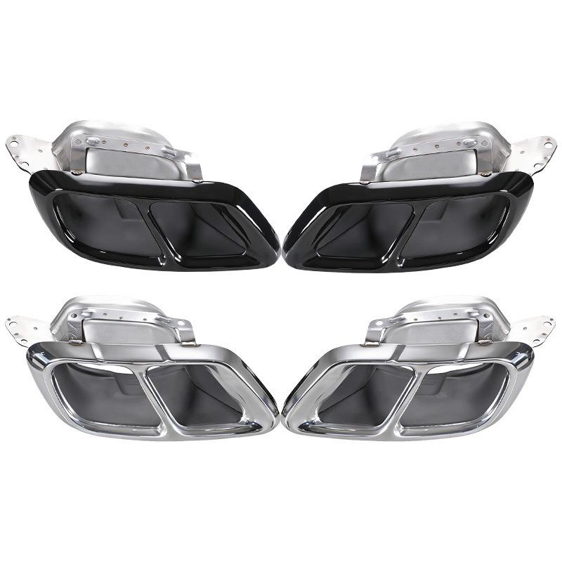 Black Stainless Steel Square Tailpipe Tip for BMW X5 X6 X7 G05 G06 G07