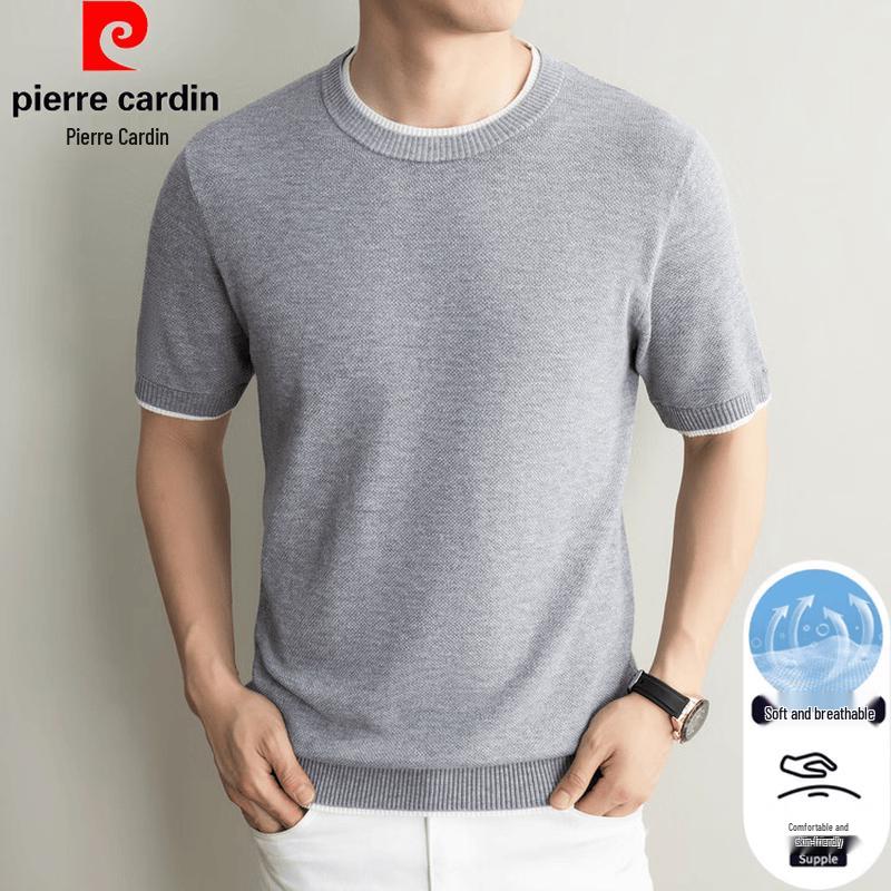 Pierre Cardin Men s Breathable Knit Short Sleeve T-Shirt L