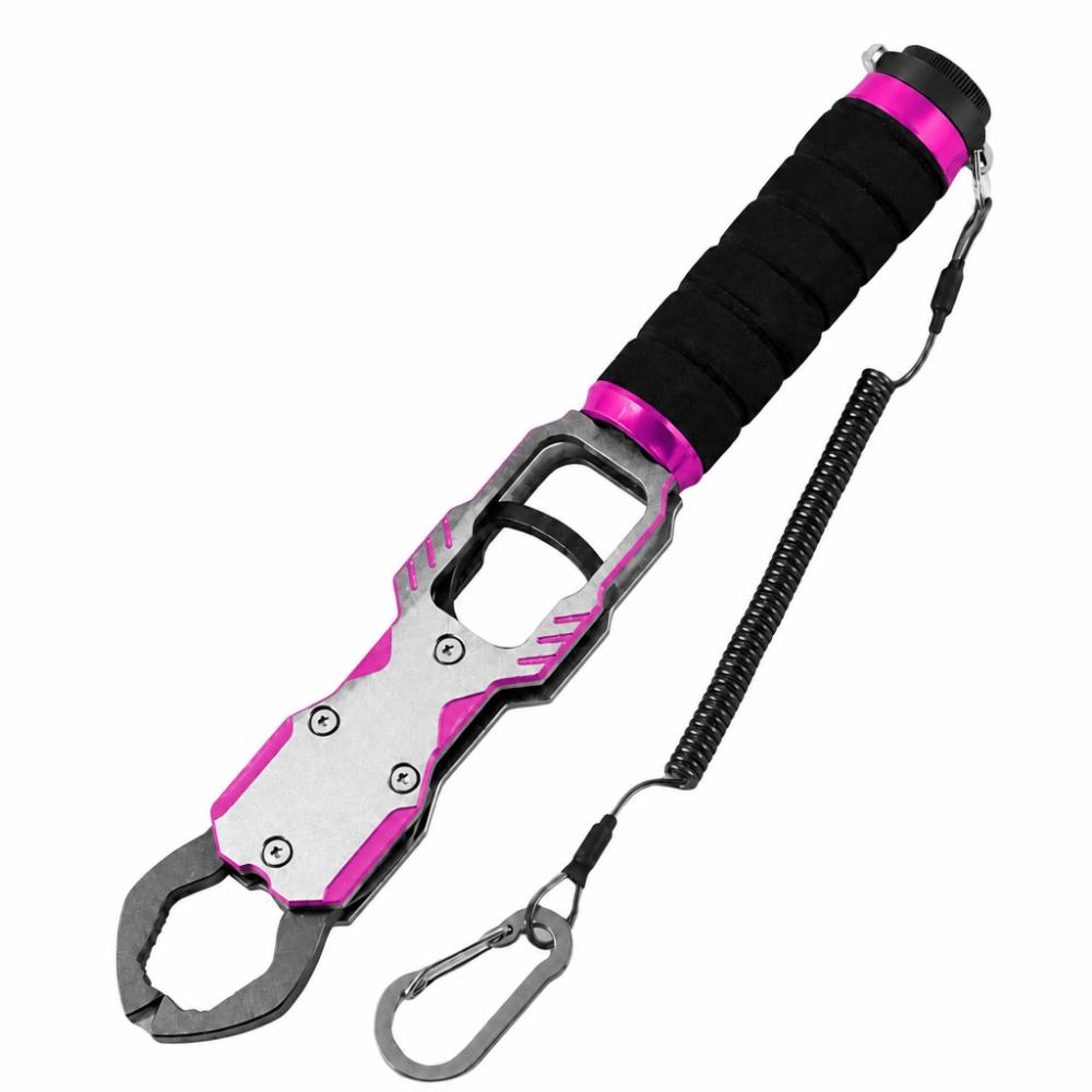 360° Swivel Non-Slip Handle Fish Lip Gripper with 40lb Scale Fish Holder  Saltwater Fishing