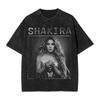 Shakira Las Mujeres Ya No Lloran World Tour T Shirts Hip Hop Washed Short Sleeve Street T-Shirt Fashion for Men Women Tees