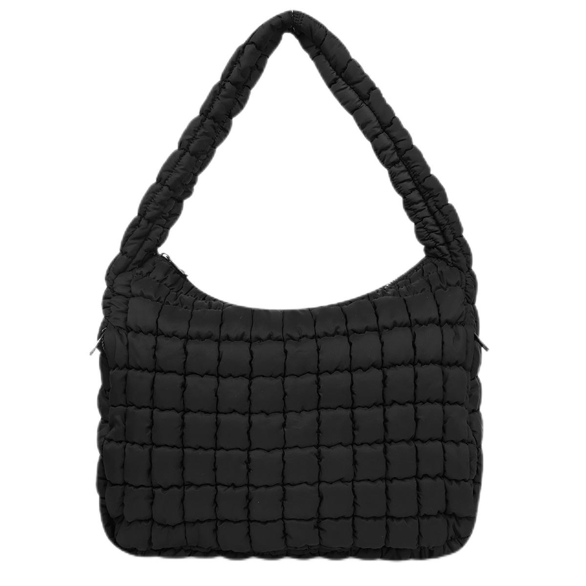 

Повсякденна та легка однотонна одноколірна сумка-портфель із плісированою великою місткістю у складі Star Same чорний