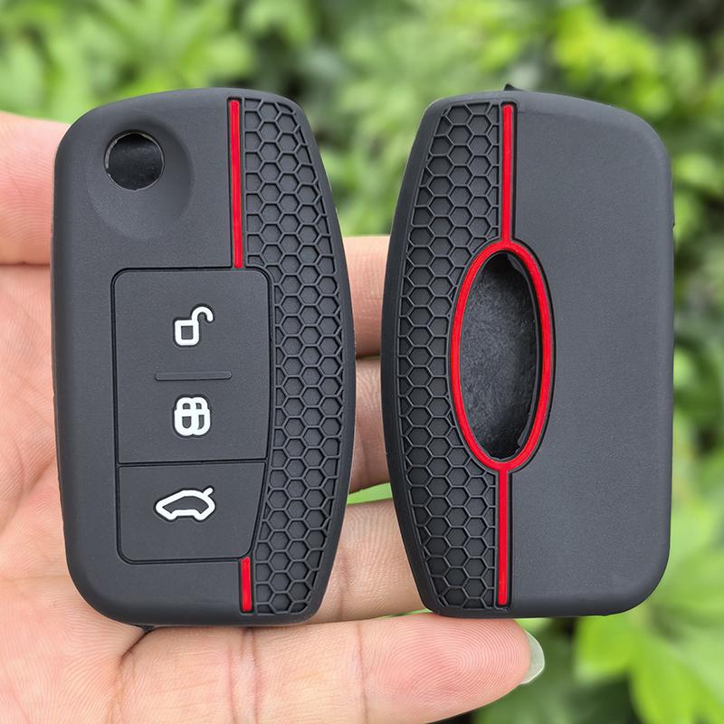 Silicone Car Key Case Cover Auto Shell Fob Case For Ford Focus 2 MK2 Fiesta Mondeo Galaxy Falcon Territory Ecosport Kuga Escape