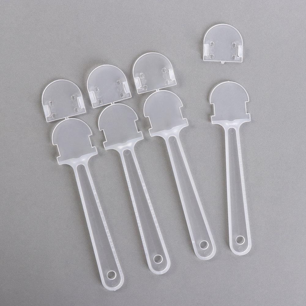 10Pcs Fan Accessories Transparent Hand Fan Handle Mini Plastic Graffiti Fan Handle Practical DIY Kindergarten Fan Handle Fan