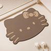 Retro Hello Kitty Quick-Dry Bath Mat - Irregular Shape, Absorbent, Diatom Mud