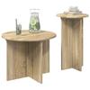Side Table Set with Storage 2 pcs Sonoma Oak Wood Based Material