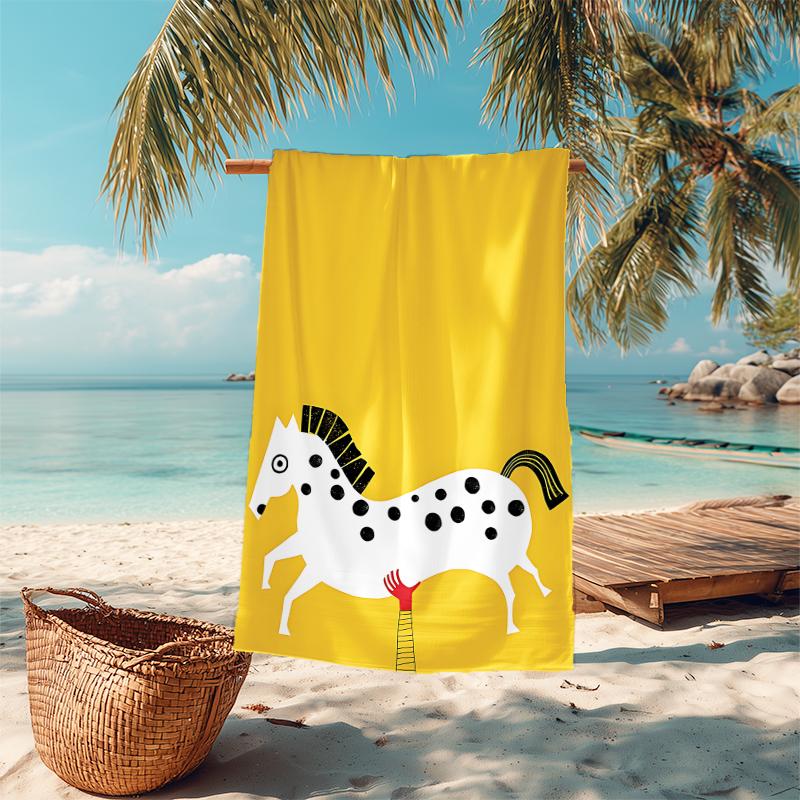 1Pc Girl Monkey Friend Beach Towel Microfiber Beach Towel Thin Absorbent For Beach Swimming Yoga Bath Sports 0917276