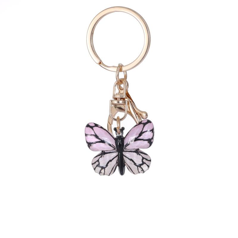 Gradient Color Butterfly Pendant Keychain Classic Retro Bag Pendant Practical Durable Backpack Hanging Accessory Fashion Gift For Best Friend
