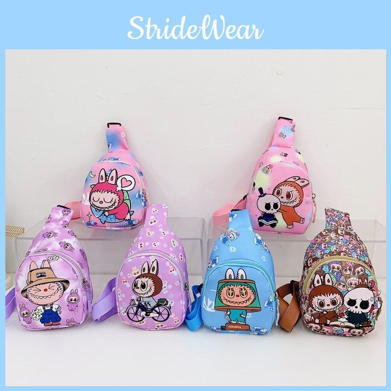 Print Single Shoulder Crossbody Chest Bag For Kids Nylon Gift Durable