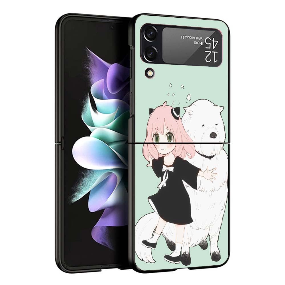 Spy Family Anya Cute Phone Case For Samsung Galaxy Z Flip7 Flip6 5G Flip5 Flip4 Flip3 ZFlip 7 6 3 4 5 Shockproof Back Cover Gala
