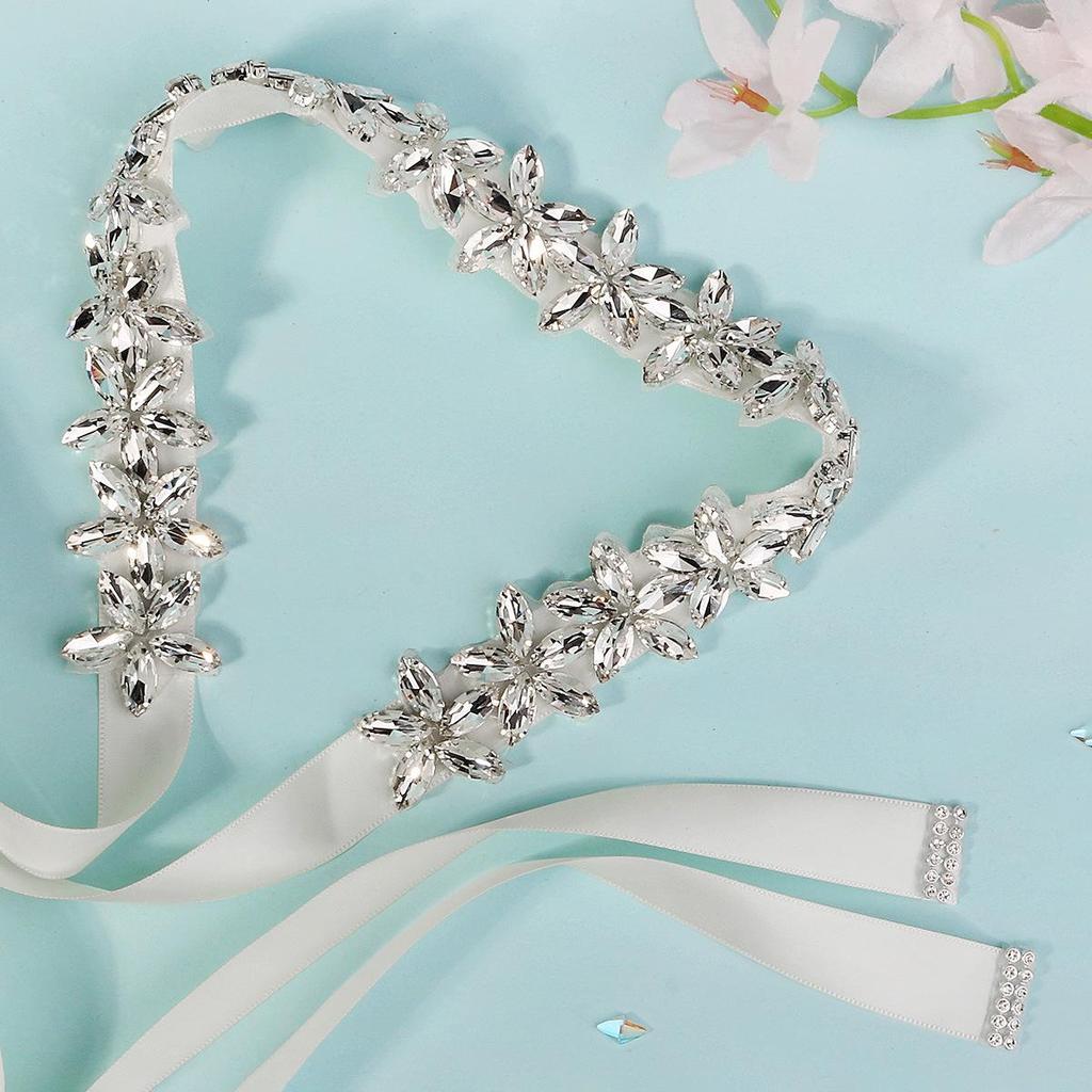 High-End Rhinestone Belt: Elegant Bridal and Evening Gown Waist Accessory
