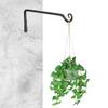 2Pcs Iron Wall Mount Hook White, Black 25.5*10.5cm Planter Bird Feeder Wall Hook Clothes Hook with Self-tapping Screws