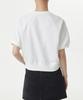 MUSINSA STANDARD WOMAN Women'S Double Knit Short Sleeve Sweatshirt [White]
