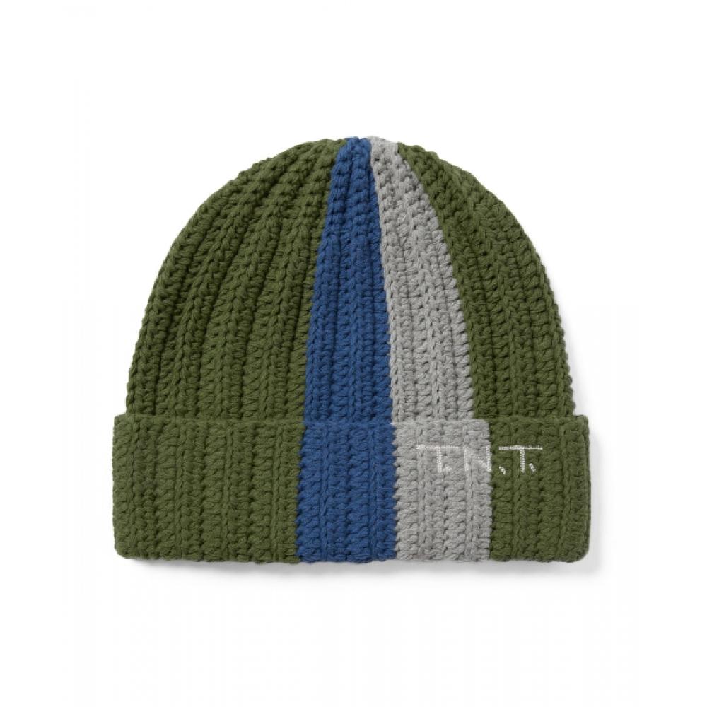 Thisisneverthat Multicolor Crochet Beanie Green F