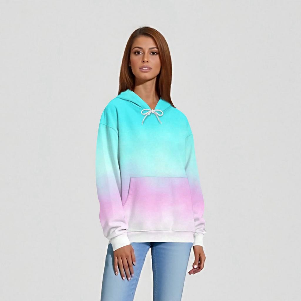 Damenmode Täglicher Lässiger Hoodie Langarm Bedrucktes Oberteil