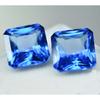 Natural Blue Tanzanite Loose Gemstone 16.00 Ct Square Shape Pair for Jewelry Making and Crafts