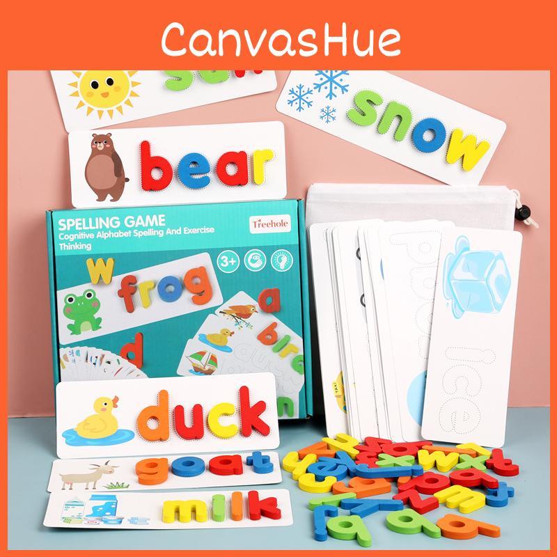 Wooden Alphabet Puzzle For Kids Educational Toy With Word Building For Preschool Learning