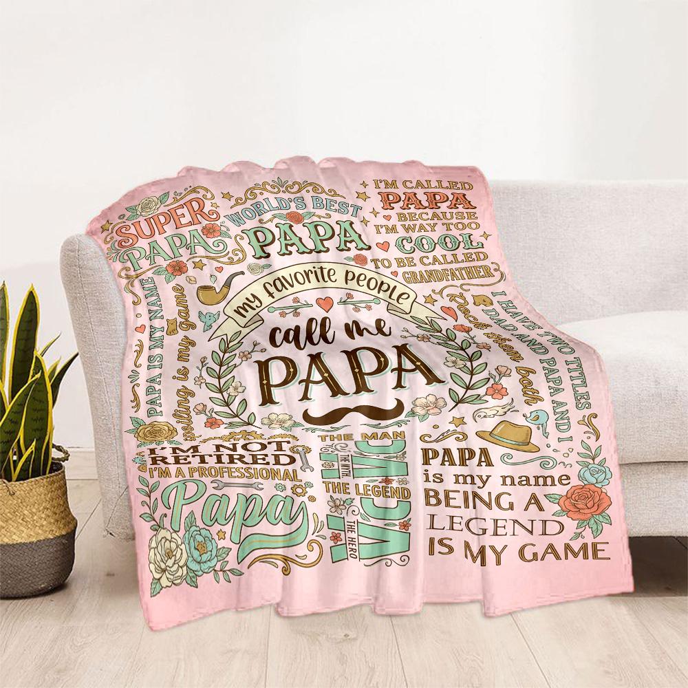 Love Letter To Dad Flannel Blanket-Soft and Suitable for Sofas,Beds,Offices,Travel,All Seasons,Great Gift for Holidays and Birthdays.