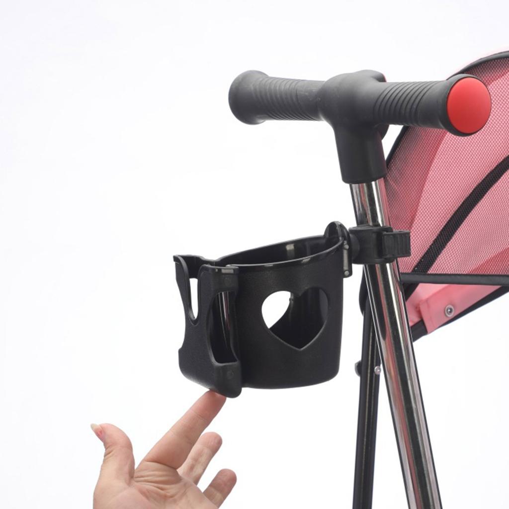 Suport multifuncțional 2 în 1 pentru cărucior pentru bebeluși, suport pentru pahare, suport pentru sticle, suport pentru telefon, rotire la 360 de grade pentru ieșiri ușoare