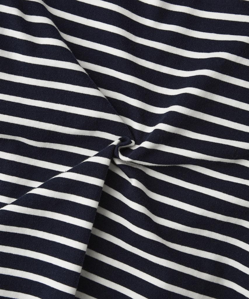 OUTSTANDING Stripe Boat Neck Long Sleeve Tee_Navy/Ivory