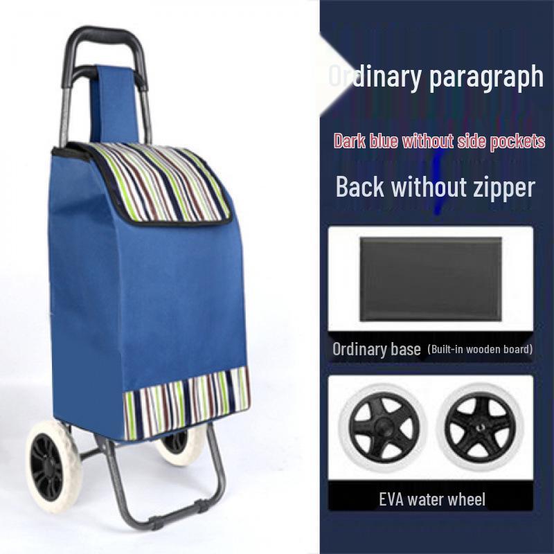 Lightweight Foldable Shopping Cart for Seniors: Stair-Climbing Trolley with Portable Handle