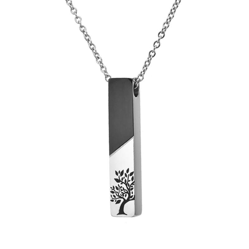 Urn Necklace for Ashes Memorial Cremation Jewelry for Ashes Stainless Steel Ashes Necklace Bar Urn Pendants Unisex