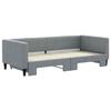 VidaXL Lit de jour avec lit gigogne gris clair 90x200 cm tissu 3196578