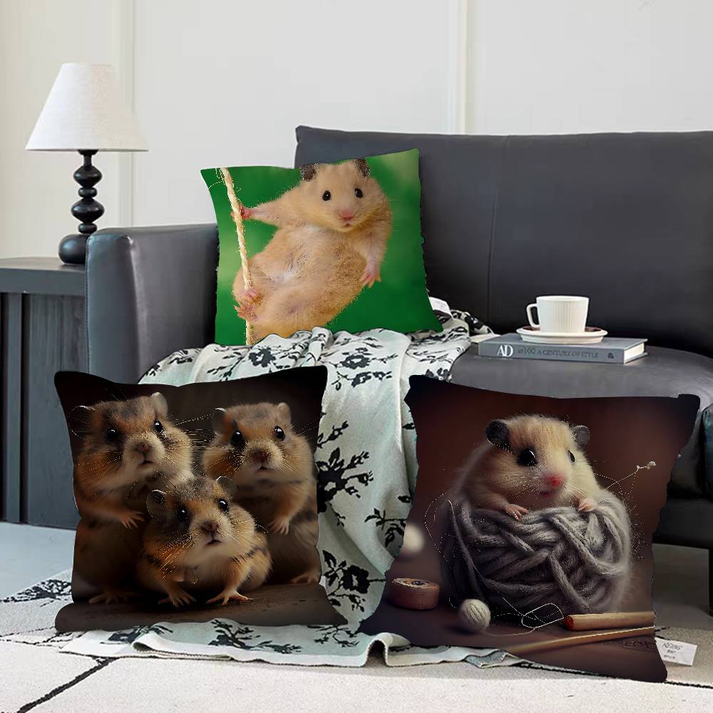 Niedliche Hamster Kissenbezüge Heim Bettwäsche Dekorative Kissenhülle Hochzeit Superweicher Kissenbezug