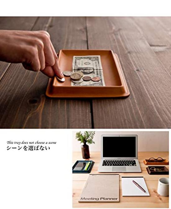 Corum Leather Small Item Cash Genuine Made In Blue Tray, Holder, Tray, Overnighter, Leather, Japan, Large,