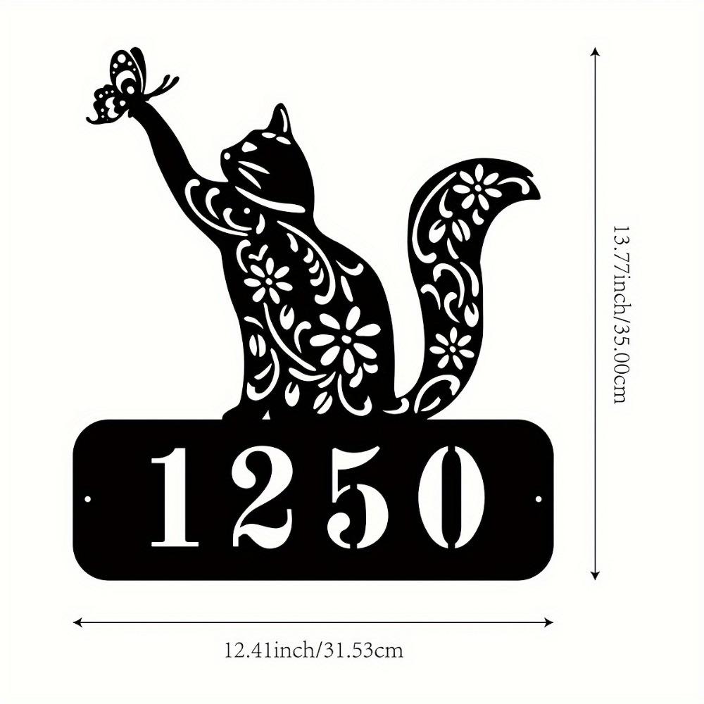 Metal Cat Wall Art Personalized Family Name Sign Home Decor Gift TYDZ002992