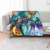 Wing of Fire All Dragon Pattern Background Throw Blanket Luxurious Soft Fuzzy Blanket for Sofa Bed